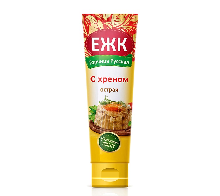 Горчица 130г ЕЖК Русская с хреном Горчица 130г ЕЖК Русская с хреном