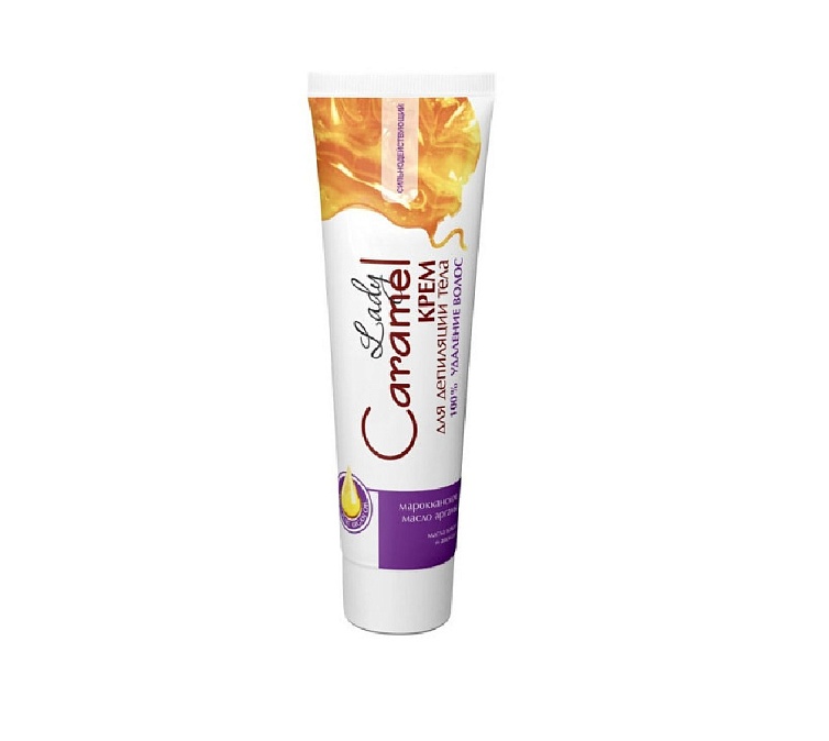 Крем для депиляции 100мл Lady Caramel 100% удаление Крем для депиляции 100мл Lady Caramel 100% удаление