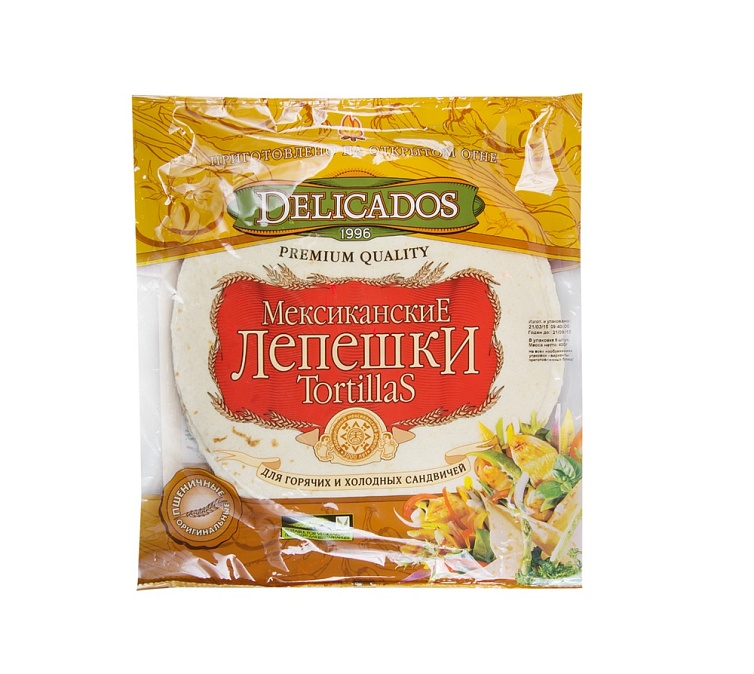 Лепешки мексиканские 265г 4штуки Лепешки мексиканские 265г 4штуки
