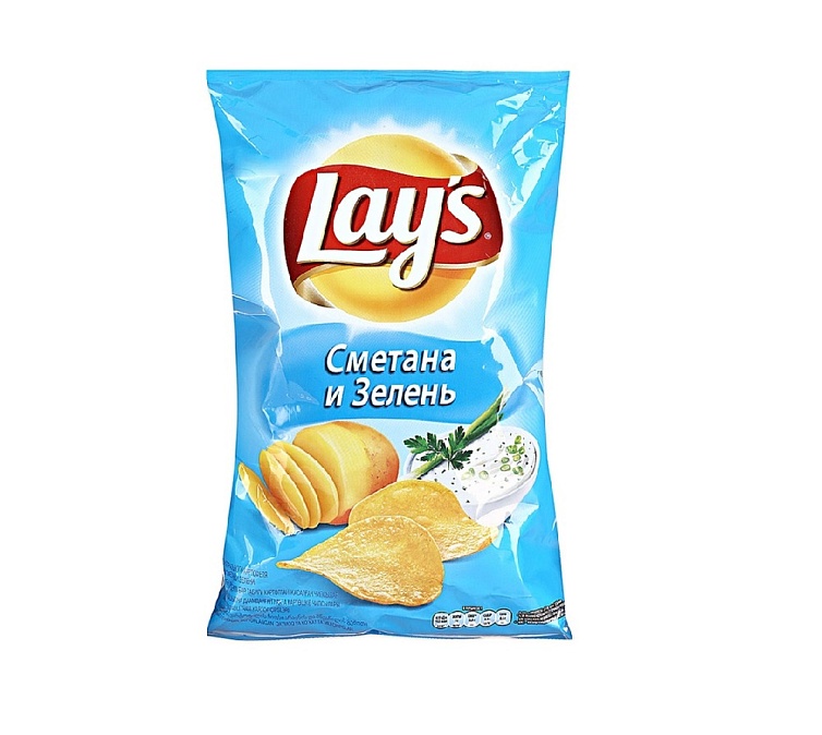 Чипсы 150г Lays Сметана и зелень Чипсы 150г Lays Сметана и зелень