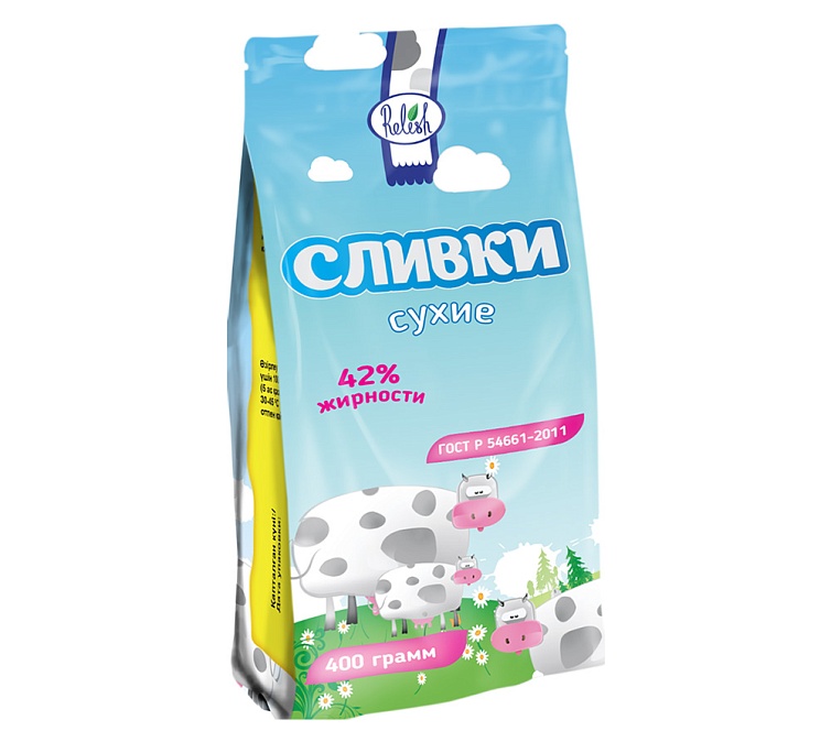 Сливки сухие 42% 400г Relish ГОСТ молоко сухое Сливки сухие 42% 400г Relish ГОСТ молоко сухое