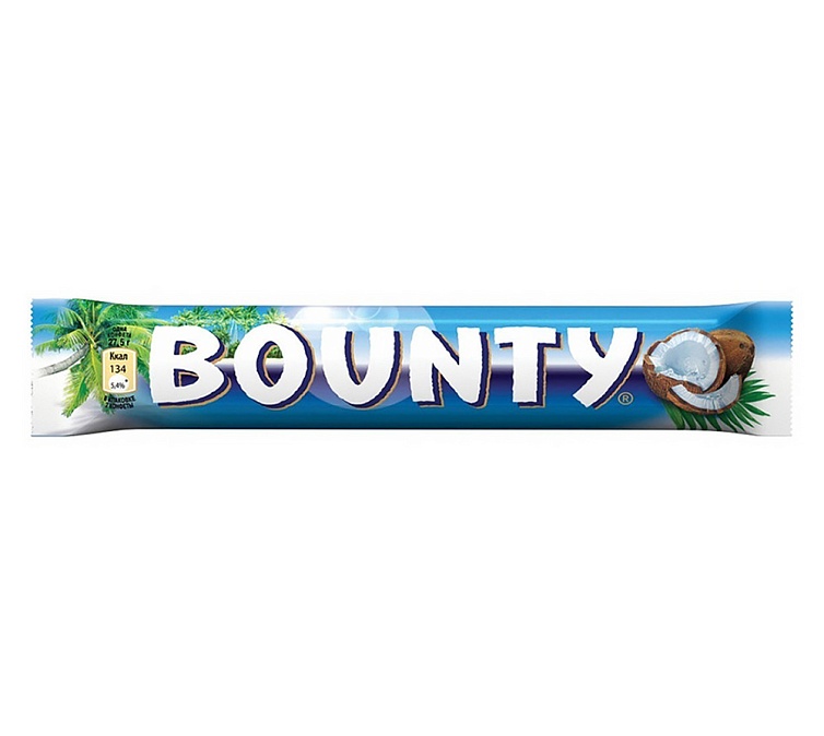 Шоколадный батончик 55г Bounty Шоколадный батончик 55г Bounty